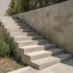 proste schody z betonu na zewnątrz